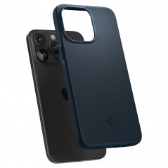 Apple iPhone 15 Pro Max Coque Spigen Thin Fit Ardoise métallique