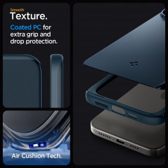 Apple iPhone 15 Pro Max Coque Spigen Thin Fit Ardoise métallique