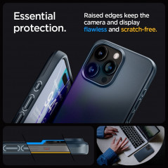 Apple iPhone 15 Pro Max Coque Spigen Thin Fit Ardoise métallique