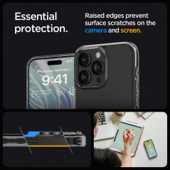 Apple iPhone 15 Pro Coque Spigen Ultra Hybrid Clair comme du cristal  Cristal spatial