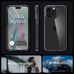 Apple iPhone 15 Pro Coque Spigen Ultra Hybrid Clair comme du cristal  Cristal spatial