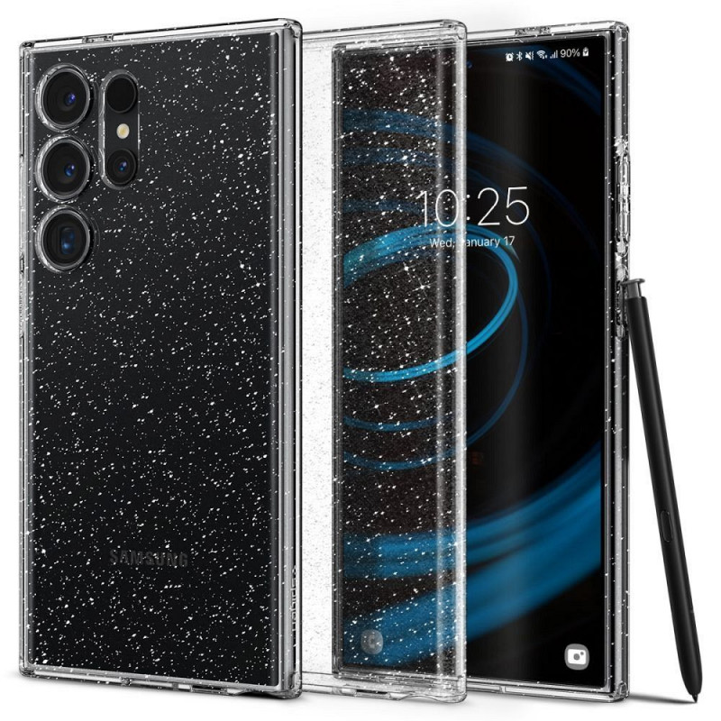 Samsung Galaxy S24 ULTRA Coque Spigen Liquid Crystal Clair comme du cristal  Cristal scintillant