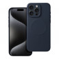 Apple iPhone 15 Pro Max Coque Silicone Mag Cover MagSAFE  Titane bleu