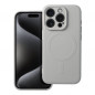 Apple iPhone 15 Pro Coque Silicone Mag Cover MagSAFE  Titane