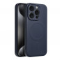 Apple iPhone 15 Pro Coque Silicone Mag Cover MagSAFE  Titane bleu