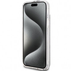 Apple iPhone 15 Coque Guess 4G Gold Stripe Élégant  Noir