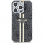 Apple iPhone 15 Pro Max Coque Guess 4G Gold Stripe Élégant  Noir