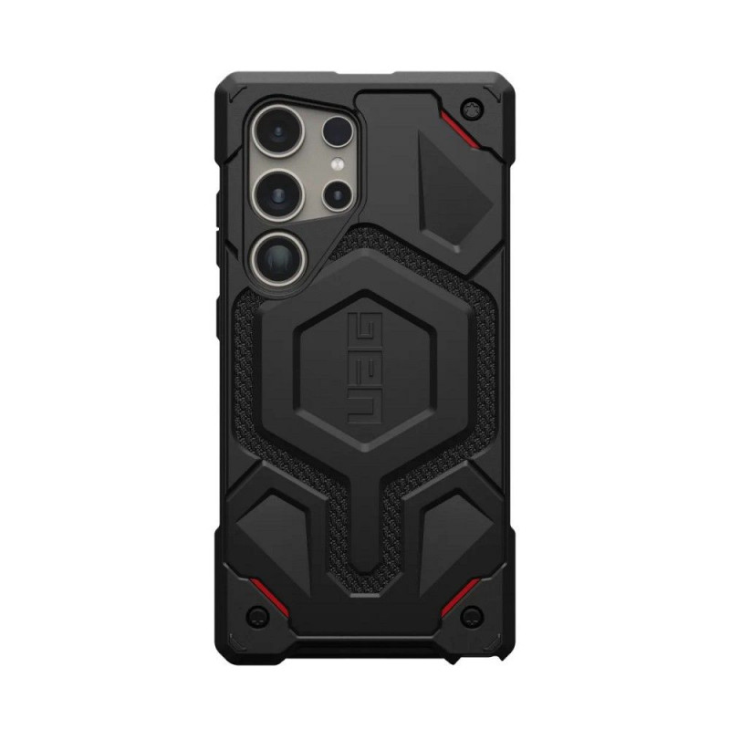 Samsung Galaxy S24 ULTRA Coque Urban Armor Gear Monarch Étui haut de gamme  MagSAFE  Noir kevlar