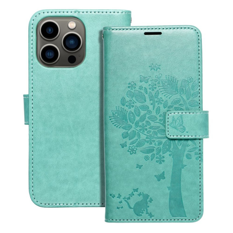 Apple iPhone 13 Pro Portefeuilles MEZZO Book Arbre  Vert