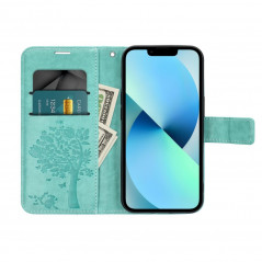 Apple iPhone 13 Pro Portefeuilles MEZZO Book Arbre  Vert