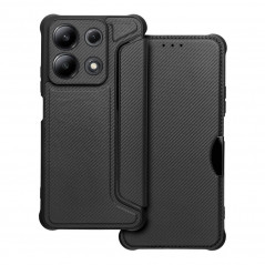 XIAOMI Redmi Note 13 4G Portefeuilles Razor Book Fibre de carbone, Modèle de carbone  Noir