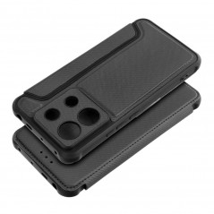 XIAOMI Redmi Note 13 Pro 5G Portefeuilles Razor Book Fibre de carbone, Modèle de carbone  Noir