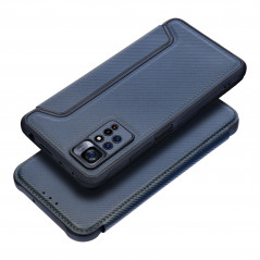 XIAOMI Redmi Note 13 Pro 4G Portefeuilles Razor Book Fibre de carbone, Modèle de carbone  Bleu