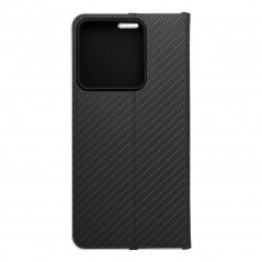 XIAOMI Redmi Note 13 5G Portefeuilles LUNA Book Carbon Fibre de carbone, Élégant  Noir
