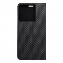 XIAOMI Redmi Note 13 Pro 5G Portefeuilles LUNA Book Carbon Fibre de carbone, Élégant  Noir