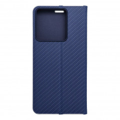 XIAOMI Redmi Note 13 Pro 5G Portefeuilles LUNA Book Carbon Fibre de carbone, Élégant  Bleu