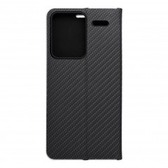 XIAOMI Redmi Note 13 Pro Plus 5G Portefeuilles LUNA Book Carbon Fibre de carbone, Élégant  Noir