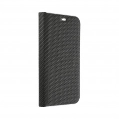 XIAOMI Redmi Note 13 Pro 4G Portefeuilles LUNA Book Carbon Fibre de carbone, Élégant  Noir