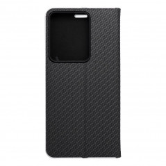 XIAOMI Redmi Note 13 Pro 4G Portefeuilles LUNA Book Carbon Fibre de carbone, Élégant  Noir