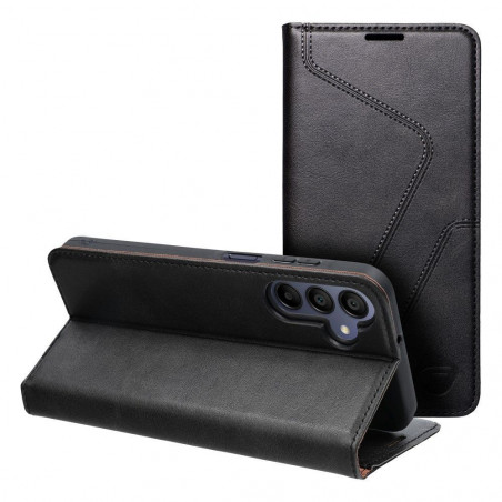 Samsung Galaxy A15 LTE Portefeuilles Forcell F-PROTECT RFID Blocker Book Élégant  Noir