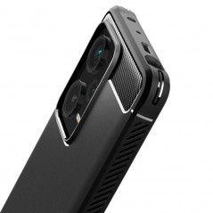 XIAOMI Redmi Note 12 Pro Plus 5G Coque Spigen Armor Fibre de carbone, Élégant  Noir