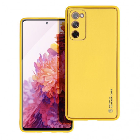 Samsung Galaxy S20 FE Coque Leather Jaune