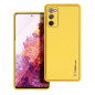 Samsung Galaxy S20 FE Coque Leather Jaune