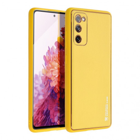 Samsung Galaxy S20 FE Coque Leather Jaune