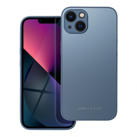 Apple iPhone 13 Coque Roar Matte Glass Élégant  Bleu