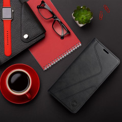 XIAOMI Redmi Note 13 Pro 4G Portefeuilles Forcell F-PROTECT RFID Blocker Book Élégant  Noir