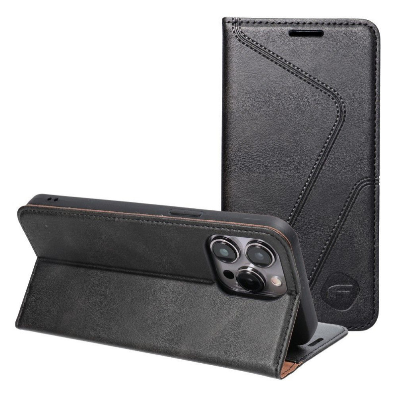 XIAOMI Redmi Note 13 Pro Plus 5G Portefeuilles Forcell F-PROTECT RFID Blocker Book Élégant  Noir