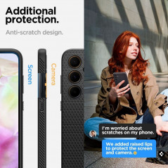 Samsung Galaxy A35 Coque Spigen  Liquid Air Noir mat