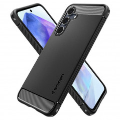 Samsung Galaxy A55 Coque Spigen Armor Fibre de carbone, Élégant  Noir