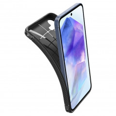Samsung Galaxy A55 Coque Spigen Armor Fibre de carbone, Élégant  Noir