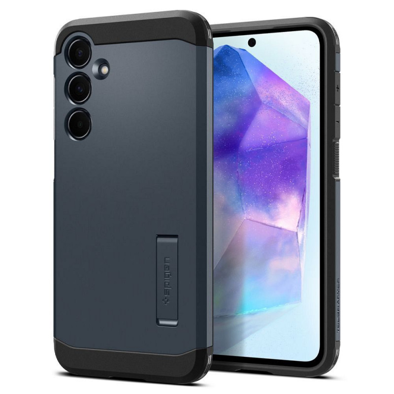 Samsung Galaxy A55 Coque Spigen Tough Armor Ardoise métallique