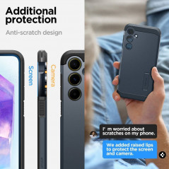 Samsung Galaxy A55 Coque Spigen Tough Armor Ardoise métallique