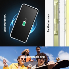 Samsung Galaxy A55 Coque Spigen Ultra Hybrid Clair comme du cristal  Transparent