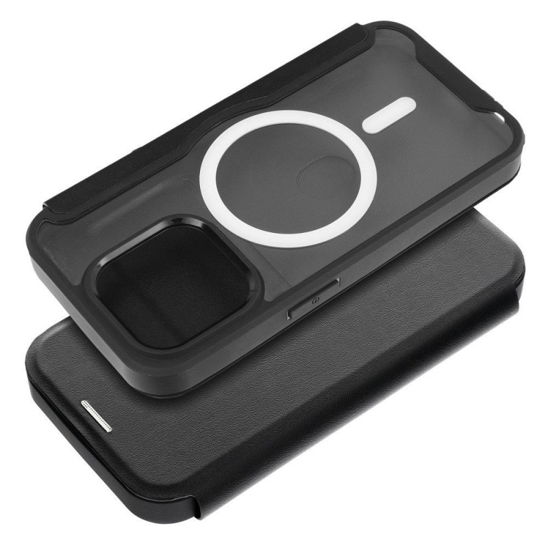 Apple iPhone 12 Portefeuilles Smart Mag Book Élégant  MagSAFE  Noir