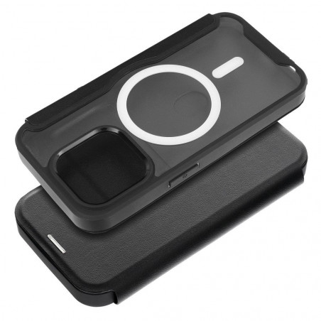 Apple iPhone 13 Portefeuilles Smart Mag Book Élégant  MagSAFE  Noir