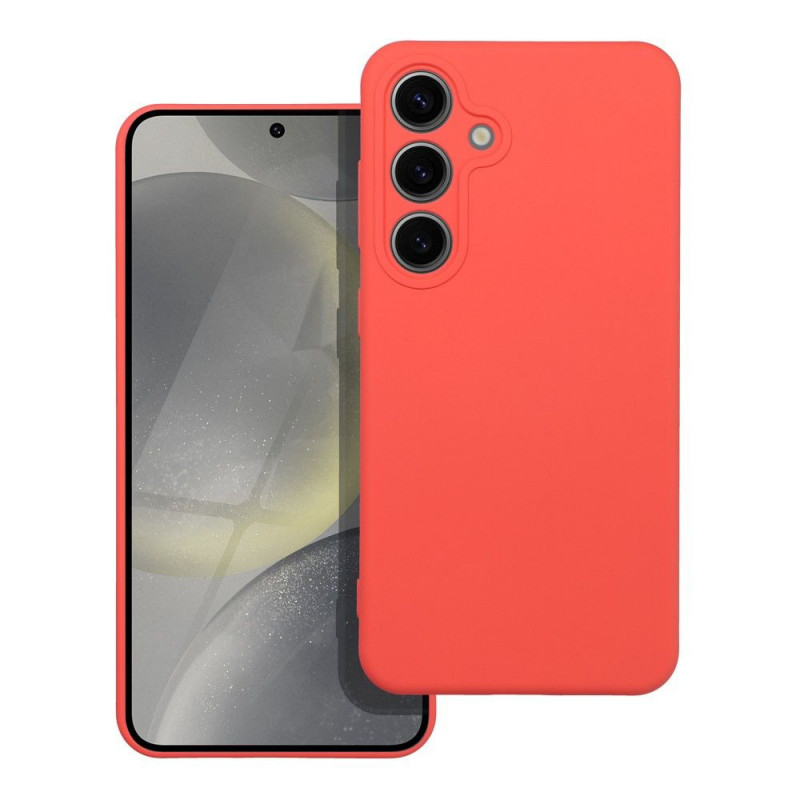 Samsung Galaxy S24 Coque Silicone Élégant  Pêche