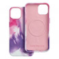 Apple iPhone 14 Coque Leather Mag Cover Élégant  MagSAFE  Éclaboussure violette
