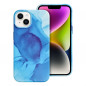 Apple iPhone 14 Coque Leather Mag Cover Élégant  MagSAFE  Éclaboussure bleue