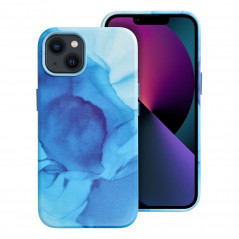 Apple iPhone 13 Coque Leather Mag Cover Élégant  MagSAFE  Éclaboussure bleue