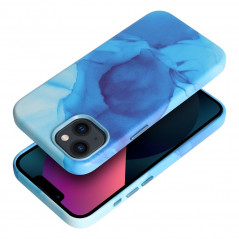 Apple iPhone 13 Coque Leather Mag Cover Élégant  MagSAFE  Éclaboussure bleue