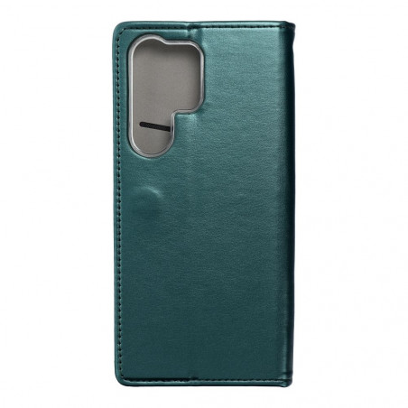 Samsung Galaxy S23 Ultra 5G Portefeuilles Smart Magneto book Vert foncé