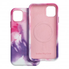 Apple iPhone 11 Coque Leather Mag Cover Élégant  MagSAFE  Éclaboussure violette