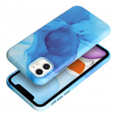 Apple iPhone 11 Coque Leather Mag Cover Élégant  MagSAFE  Éclaboussure bleue