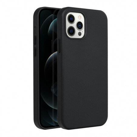 Apple iPhone 12 Pro Coque Leather Mag Cover Élégant  MagSAFE  Noir