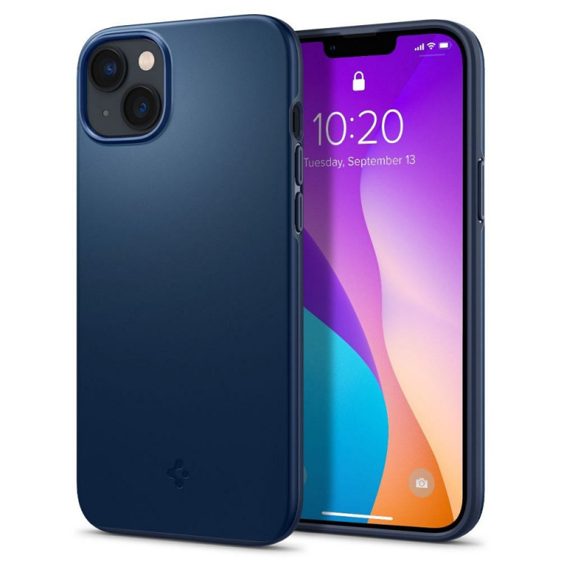 Apple iPhone 14 Coque Spigen Thin Fit Bleu marine