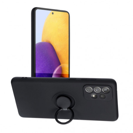 Samsung Galaxy A52 LTE Coque Silicone ring Noir